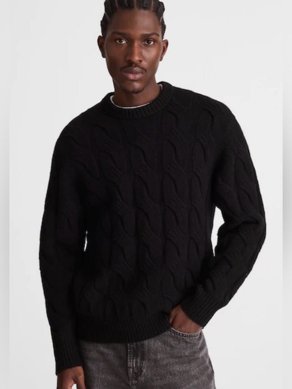 Madewell Wool-blend Cable-knit Sweater M NWT